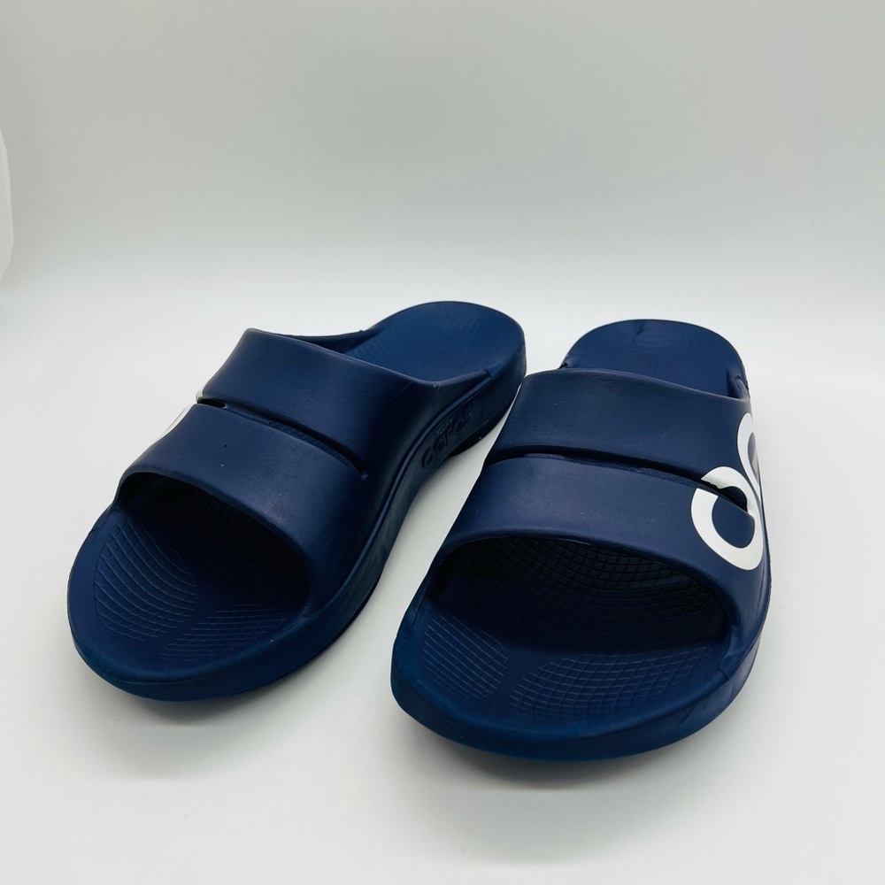 OOFOS Navy Blue Men's Ski On Recovery Sandals Size 11